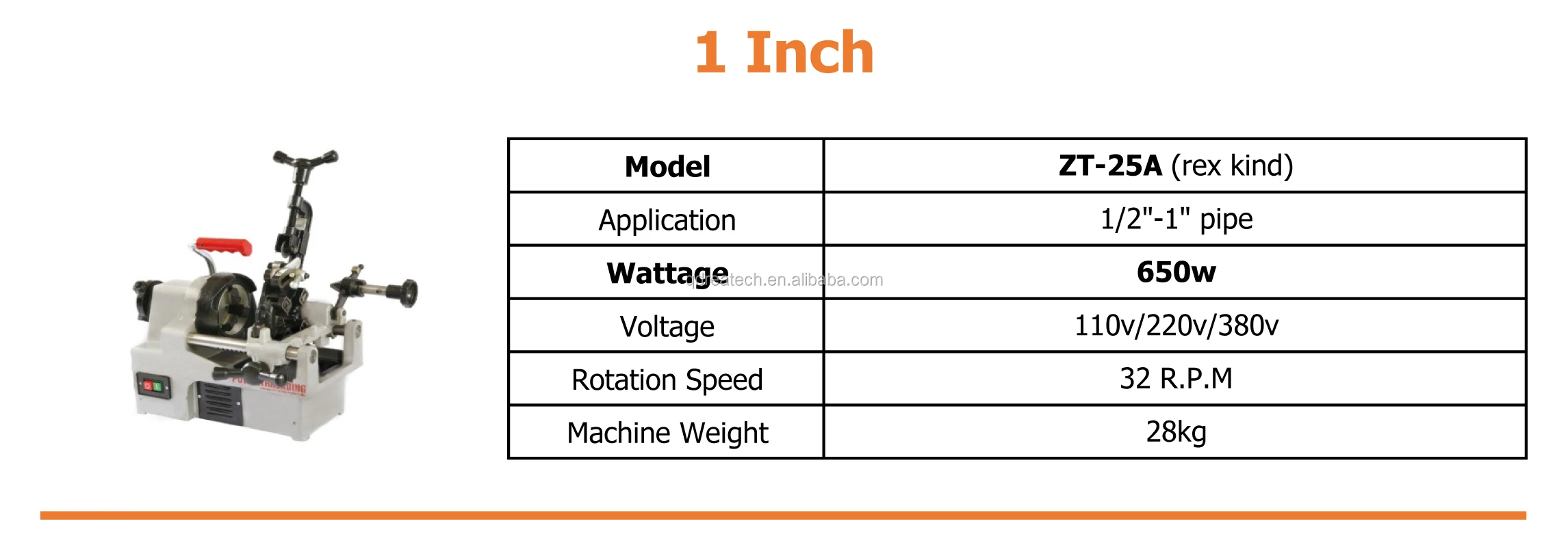 ماكينة خيط الأنابيب الكهربائية 750 وات 2 بوصة