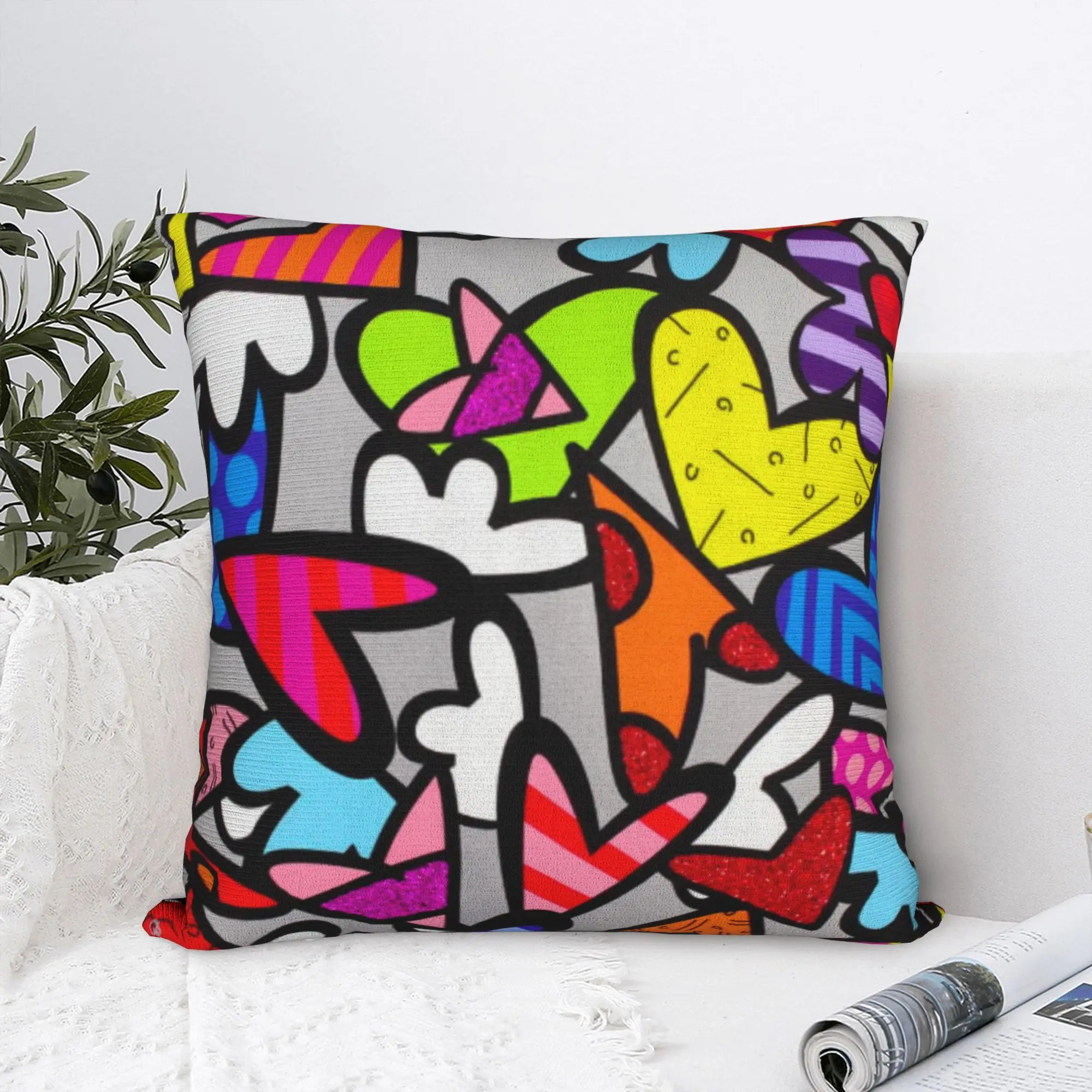 B-BrittoES Pillow Cover  Comfy Cushion Cover Fashion Pillow Case For Sofa Car Home Decor