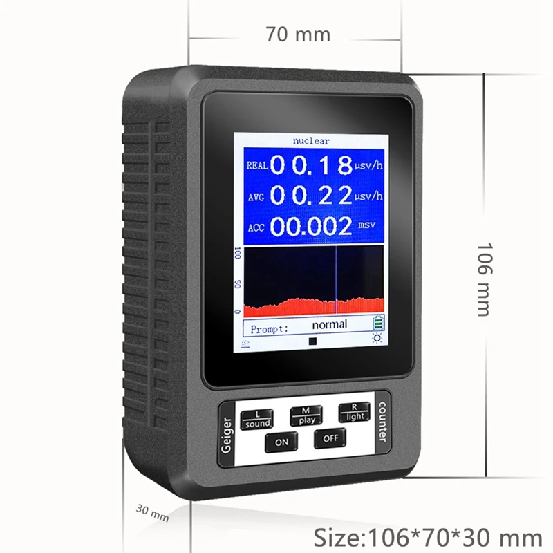 New Geiger Counter Nuclear Radiation Detector Β Y X-Ray Detector Real-Time Mean Cumulative Dose Modes Radioactive Tester