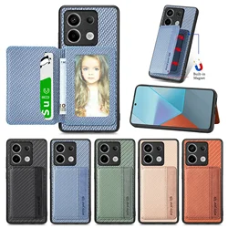 Magnetic Wallet Cards Solt Case For XiaoMi Redmi Note 13 Pro Plus 12 11 10 4G 13T POCO F5 X3 NFC X5 Bag Stand Purse Pocket Cover