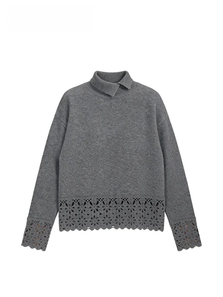 

CaraCLUB plus Size Ne Long Sve Knitwear Women Autumn Winter New Sle College Sle Age Reduction Trendy Top