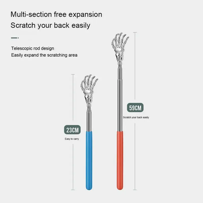 1~4PCS Telescopic Versatile Easy To Use Extendable Back Scratcher For Seniors Massager Stress Relief Popular Back Scratcher