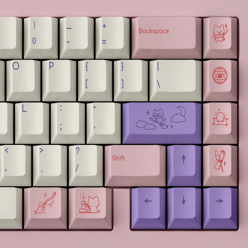 FBB أغطية المفاتيح ماجيك MIMI موضوع PBT MX مفاتيح للوحة المفاتيح الميكانيكية Keycap لتقوم بها بنفسك ملحقات الكمبيوتر هدية لطيفة لفتاة امرأة الأصدقاء