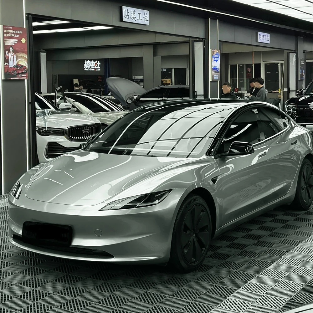 Car Stickers GT Silver Covering Film Wrapping Vinyl Film Bubble Free PVC Auto Sticker Car Motorcycle Covering Accessories