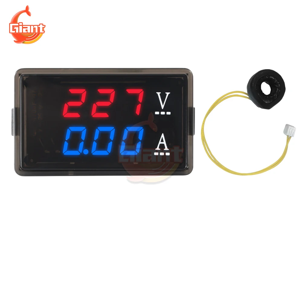 Wechselstrom 70-480V 10a/100a digitales Voltmeter Ampere meter Doppel anzeige Spannungs strom tester Voltmeter Messgerät Detektor Strom messer Panel