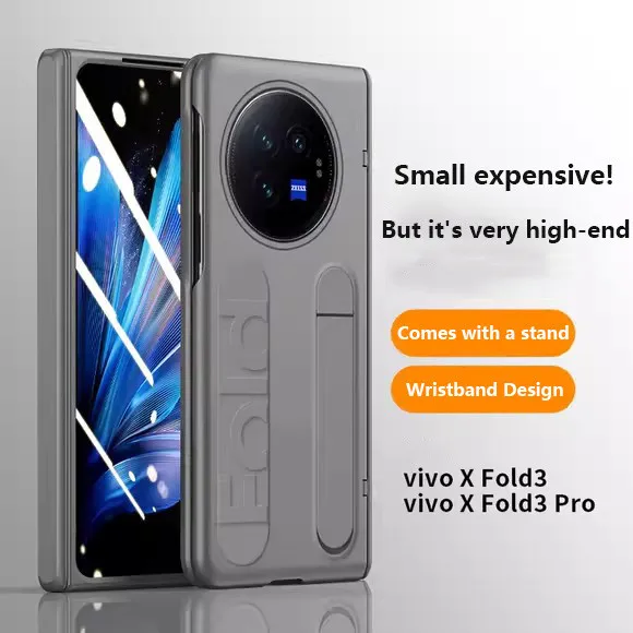 

Матовый жесткий чехол для ПК для Vivo X Fold5 Fold 5 Fold3 Pro Fold 3Pro, браслет на запястье, магнитный складной защитный чехол на петлю