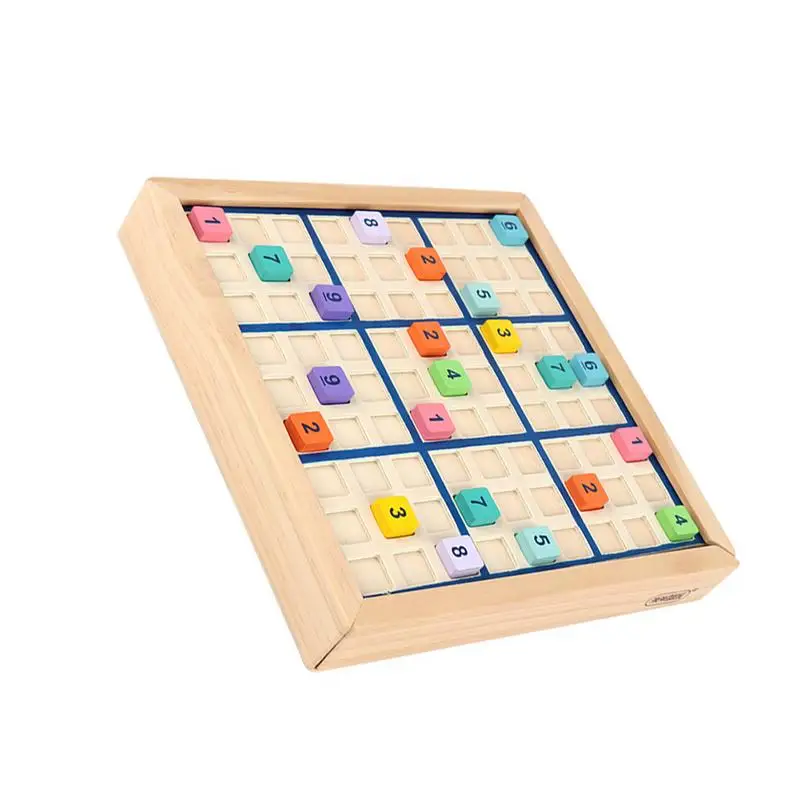 

Sudoku Toy Educational Intelligent Smart Wooden Board Game Toys Portable Kid Colorful Block Improve Logical Thinking Math Skills