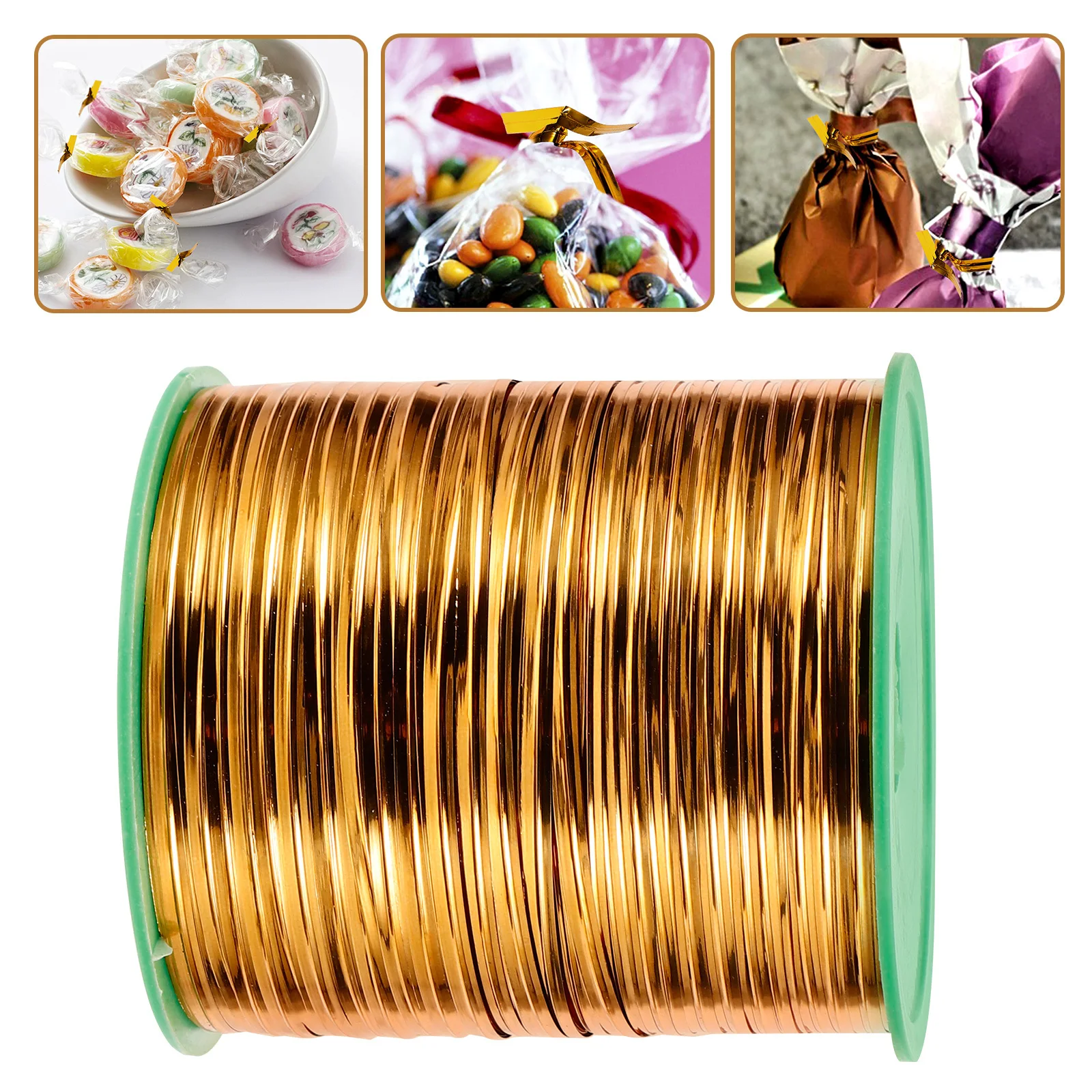 

1 Roll Snack Bag Sealing Tie Durable Bread Tie Reusable Lollipop Candy Gift Bag Ties Twisted Ties Lollipop Sealing Supply