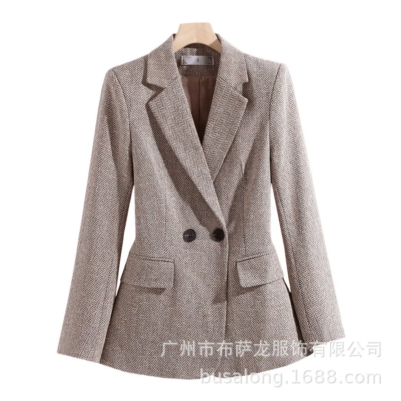 2025New Stilvolle Mode Anzug Casual frauen Langarm Professionelle Blazer Formale frauen Einzel Jacke Workwear8340
