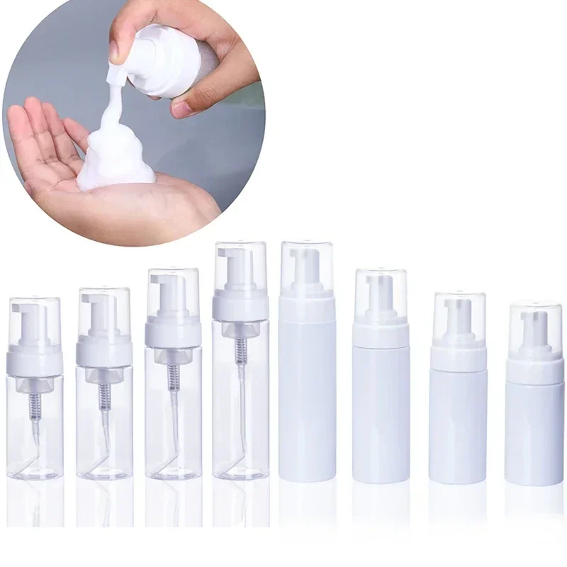 6Pcs 30/50/60/80/100/150/200ml Foam Pump Bottles Refillable Travel Portable Foaming Bottle Lotion shampoo Dispenser Containers