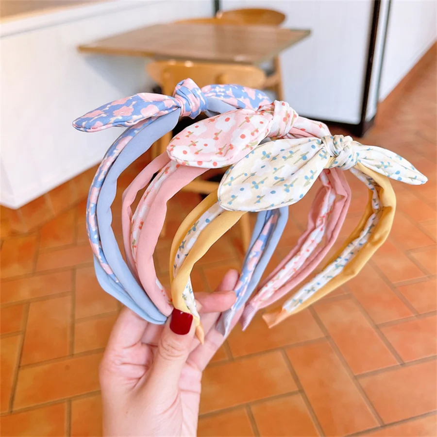 

Korean version of children's floral fabric hairband girl sweet flower headband fashion dance birthday gift hair accessories