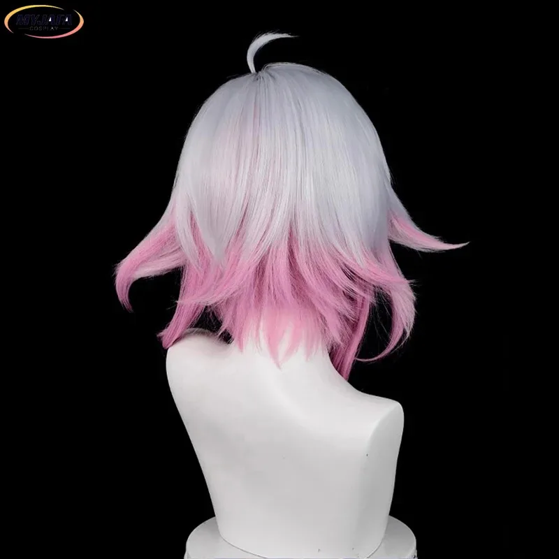 2025 تأثيري لعبة LOL Briar قصيرة رمادي وردي التدرج مقاومة للحرارة الشعر الاصطناعية هالوين شعر مستعار للحفلات + غطاء شعر مستعار #5