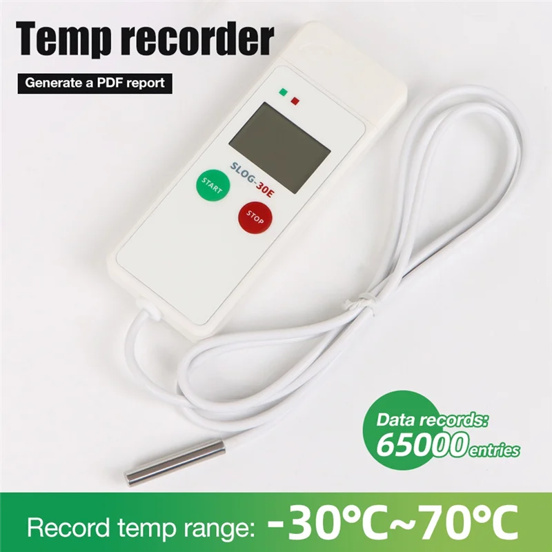 

B92B-USB регистратор данных температуры, мини-сигнализация температуры, PDF-регистратор, 65000 точек, регистратор температурных данных для пищевых лекарств, холодная цепь