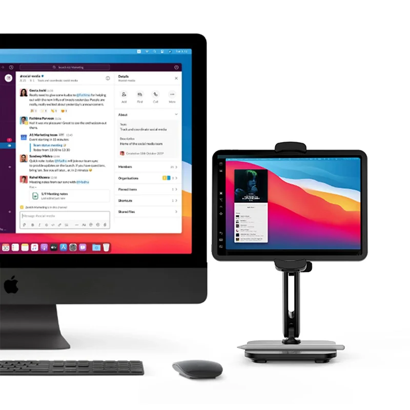 Supporto per Tablet da scrivania supporto per telefono regolabile apprendimento del gioco supporto per Streaming Live per iPhone iPad Pro 11 12.9 Mini Xiaomi Mipad
