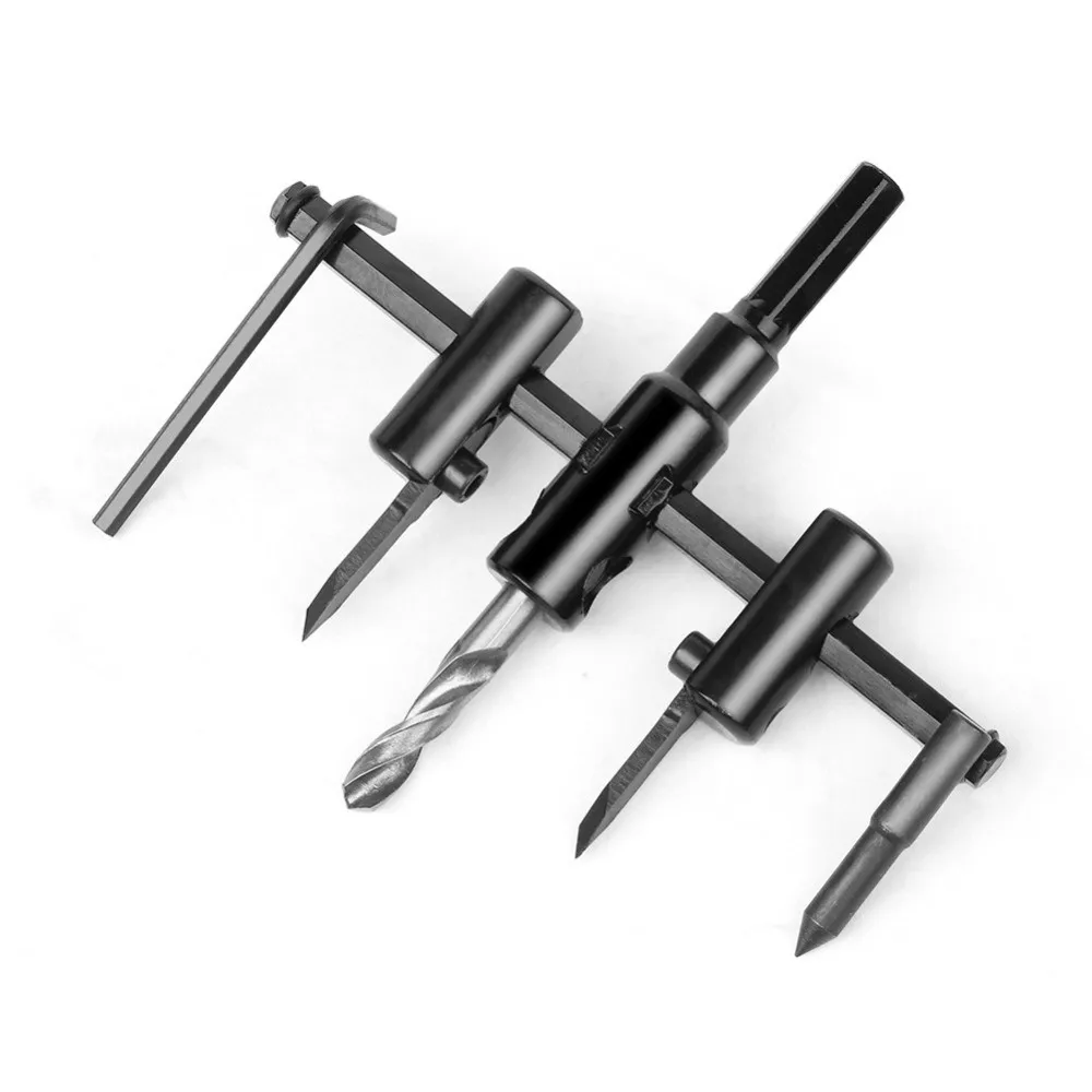 Adjustable Diameter Adjustable Hole Saw Kit 30-120mm Range Twist Drill Design Round Cutting Drill Bit High Carbon Steel