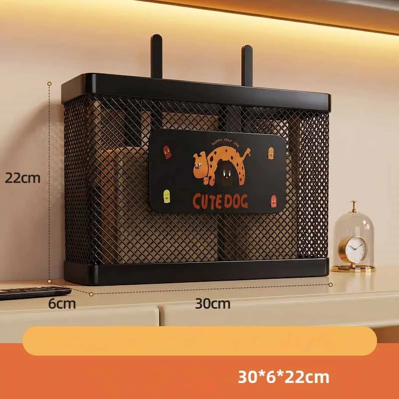 Metal Router Storage Box No Drilling Wall Mounted Living Room Wall Mounted Wireless Hidden Storage Wifi Fixed Storage Rack ZJ33 view 6