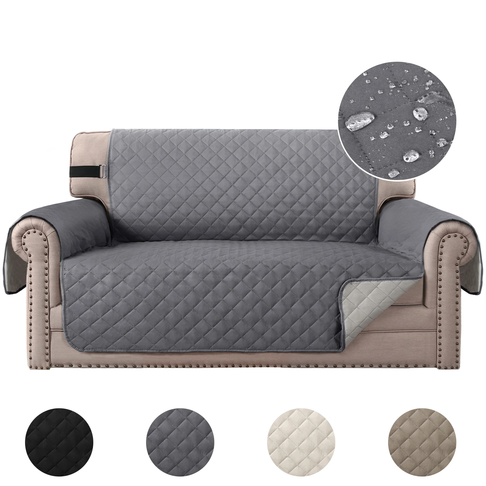 

Waterproof Sofa Cover Quilted Anti-wear Couch Cover For Dog Pet Kids Recliner Armchair Furniture Slipcovers 1/2/3 Seater Protect