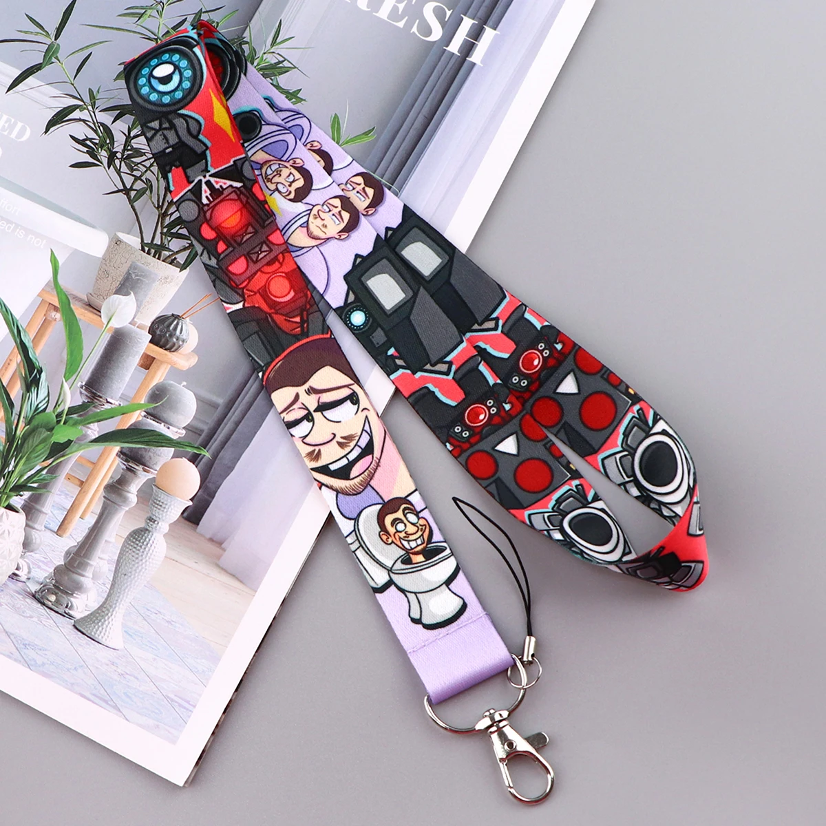 Toliet Game Card Cover Funny Neck Strap Lanyards Keychain ID Bus Credit Card Pass Hang Rope Lariat Keyring Lanyard Fan Accessory