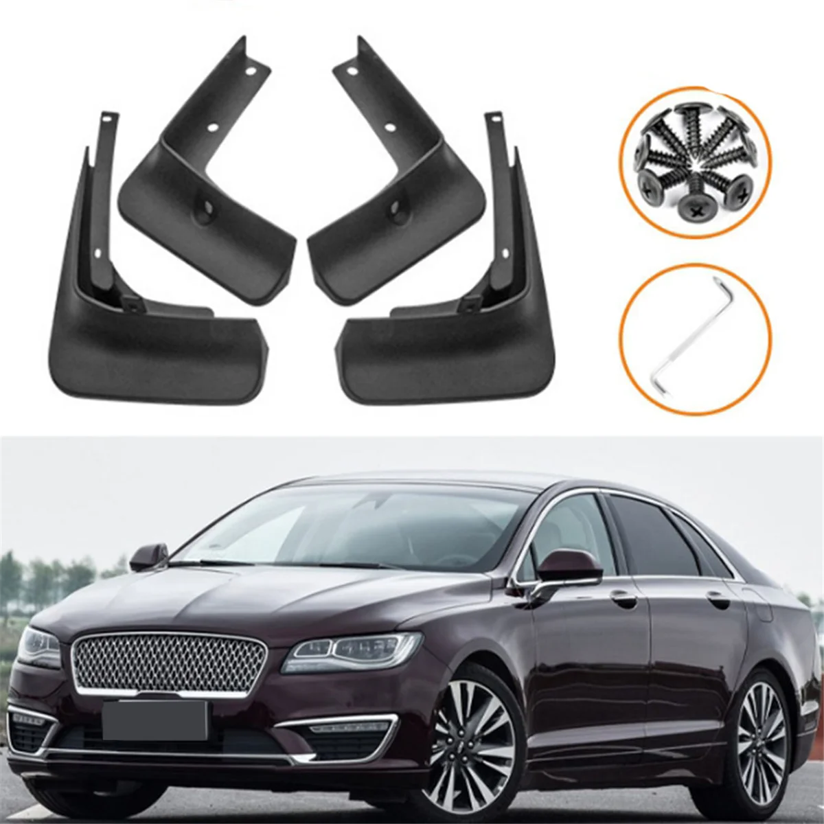 Car Mudguards for Lincoln MKZ 2017-2022 Fender Mud Guard Flap Splash Flaps Mud Flaps Accessories