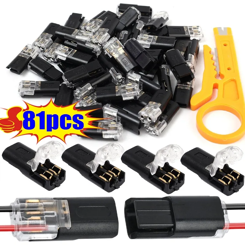 

31/41/81pcs Waterproof Automotive Electrical Connector Sealed Dustproof Wire Terminal Strip for Car Wiring Cable Connection