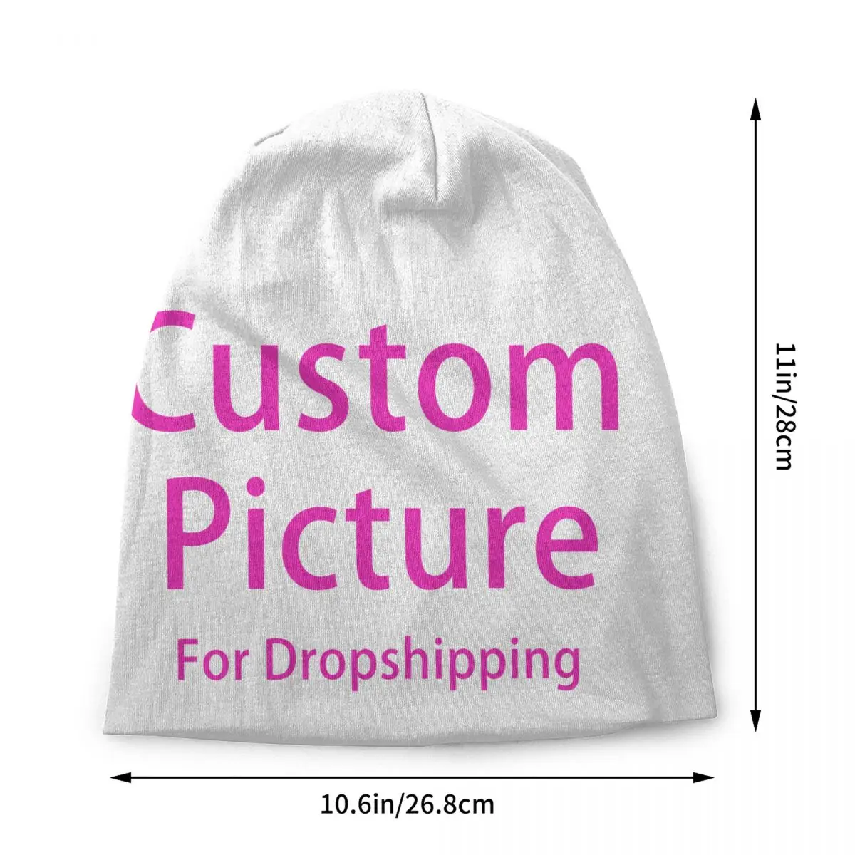 Custom Photo Logo Beanie Cap Unisex Winter Warm Bonnet Knitting Hats Fashion Outdoor Customized DIY Print Skullies Beanies Caps