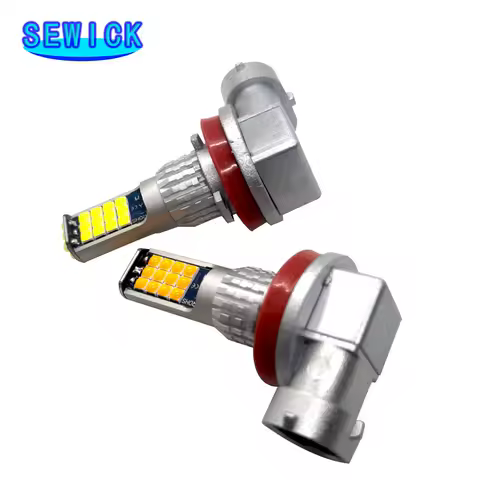 20X Dual Color H16 LED Fog Light H8 H9 H11 H3 H4 H7 9005 9006 LED Car Front Fog Lamp Bulb 12V Modification Waterproof Fog Light