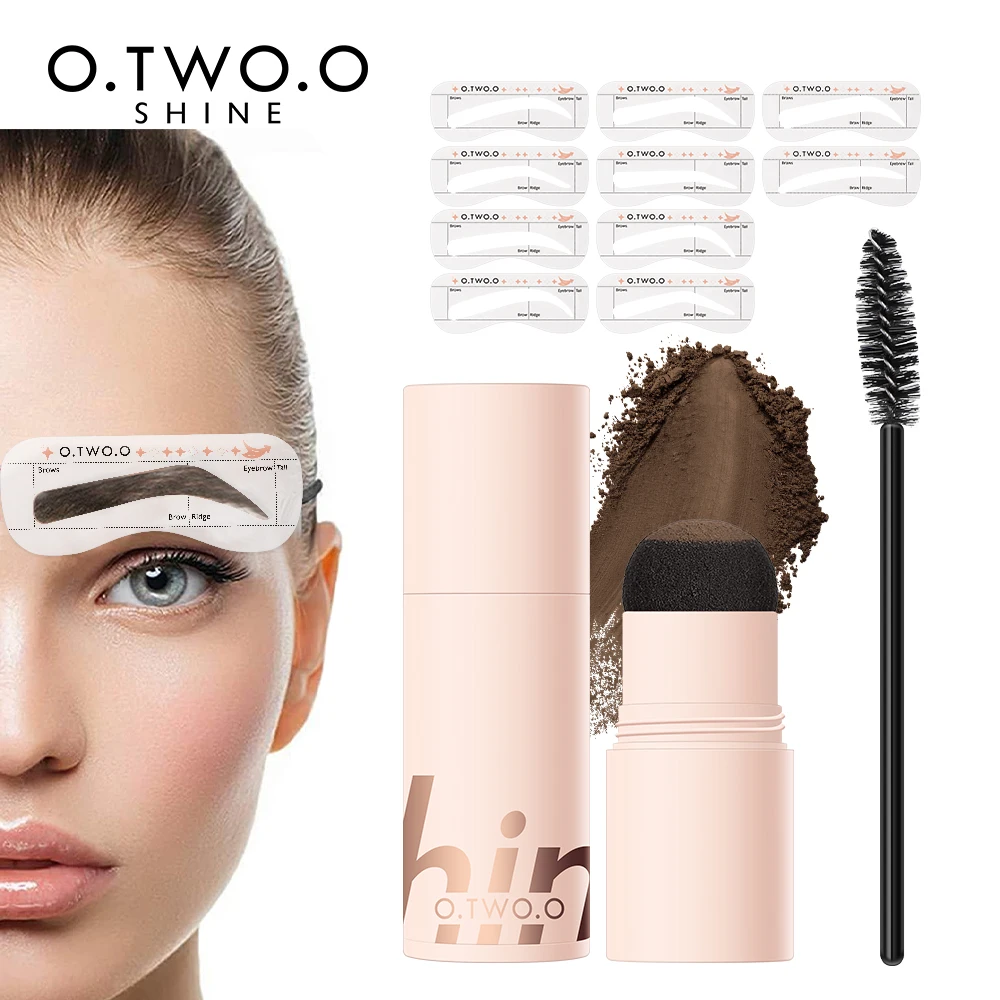 Wholesale O.TWO.O Eyebrow Powder One Step Eyebrow Stamp Shapping Set Enhancer Waterproof Hair Brow Dyeing Cream Eye Cosmetics