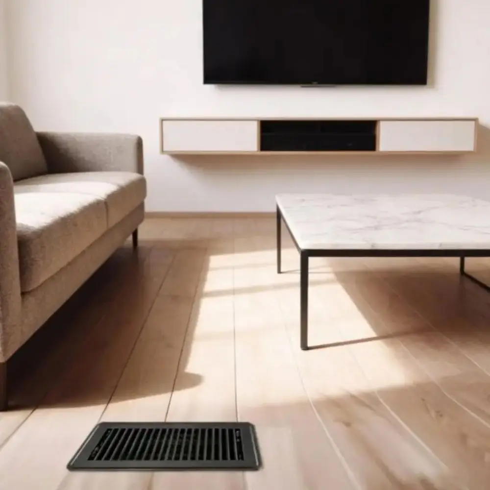 Carbon Steel Floor Register High Efficiency Rustproof Walkable Vent Covers Easy to Install Adjustable Floor Vent Covers
