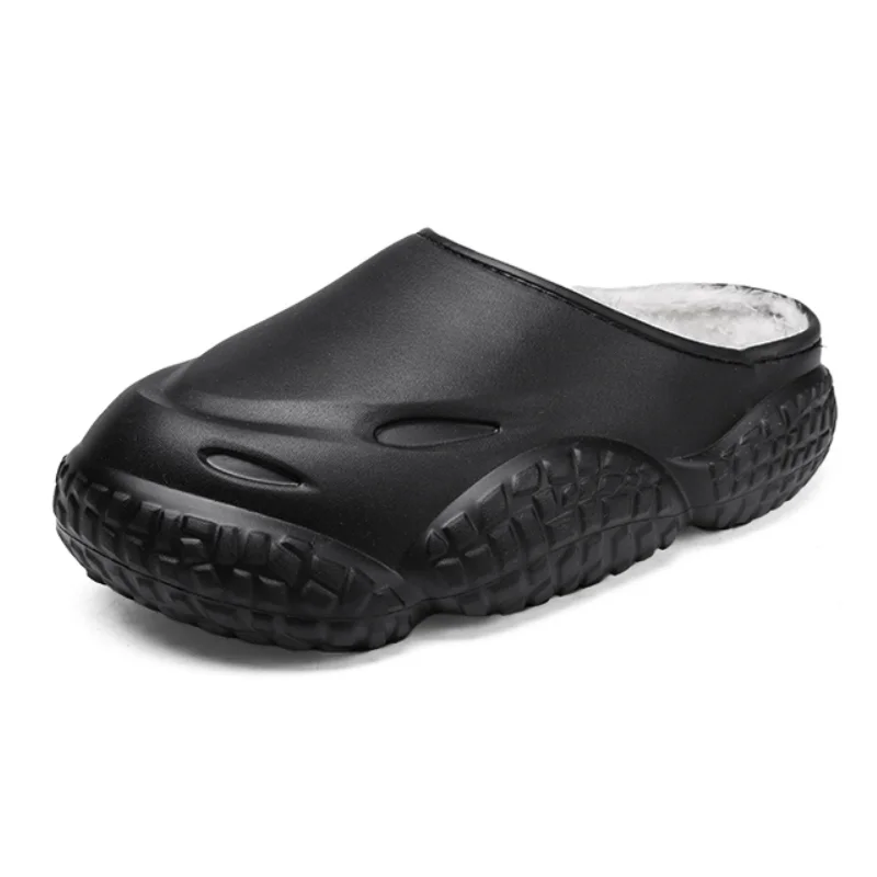 

Новые зимние мужские теплые хлопковые тапочки, домашние плюшевые тапочки, уличная домашняя непромокаемая обувь, мужская домашняя хлопковая обувь для пар