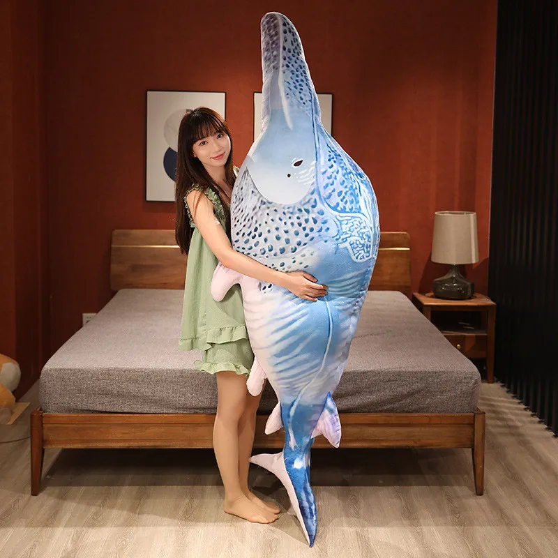 New Great White Shark Plush Toy Big Soft Animal Whale Dolphin Doll Sleeping Pillow for Baby Christmas Gift DY10111