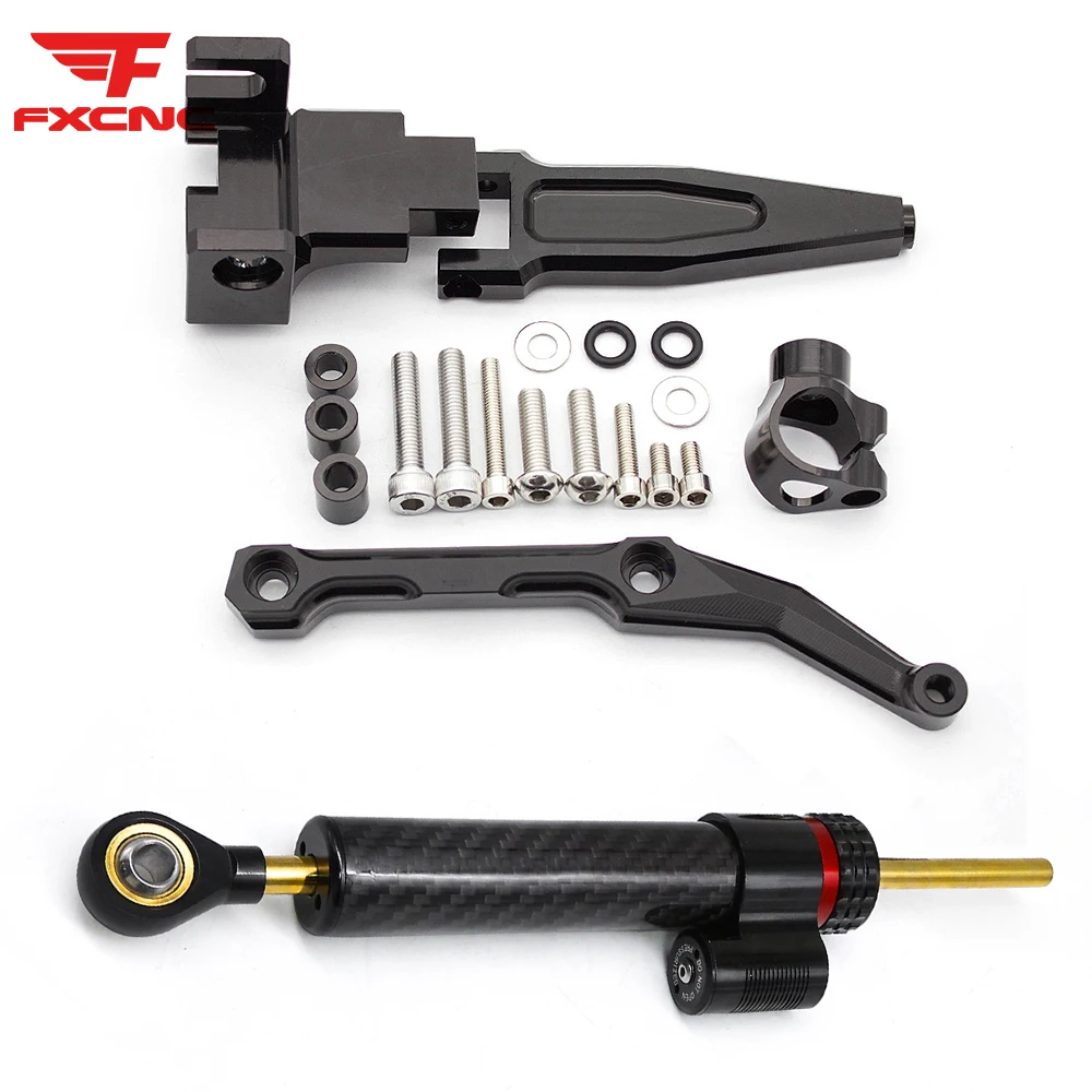 For Yamaha MT09 Tracer /FJ09 Tracer 2016-2020 CNC Motorcycle Stabilizer Damper Steering Mount Bracket Holder Support Kit Set