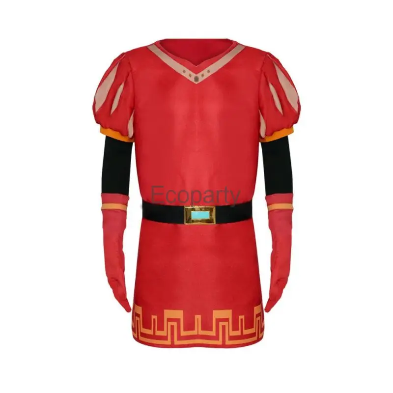 Halloween Lord Farquaad Costume Cosplay per uomo donna Anime Fancy Red outfit Dress mantello cappello guanti Set costumi per feste di carnevale