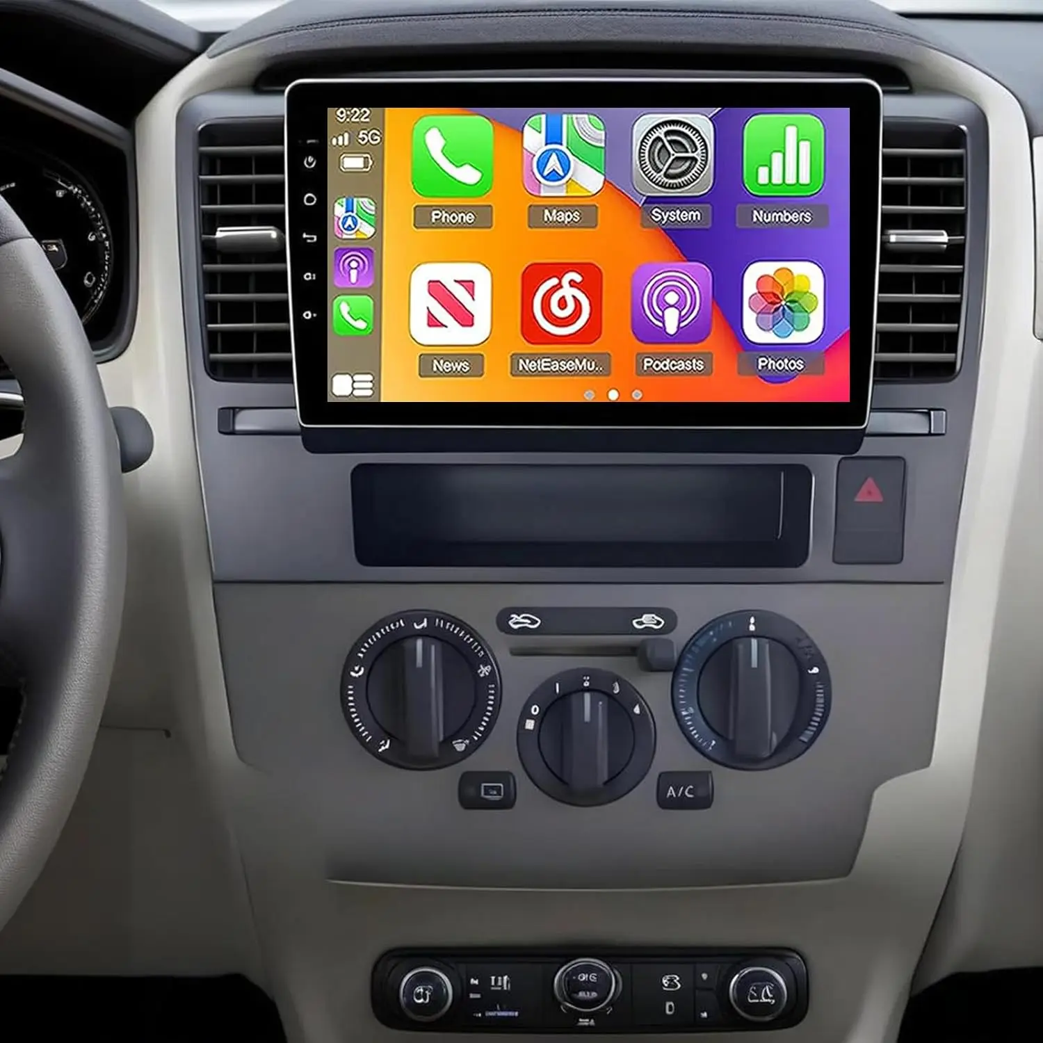 

9' Touch Screen Car Stereo for Nissan Versa MK1 2007-2011 with Wireless CarPlay, Android Auto, Backup Camera, GPS, WiFi, FM, 32G