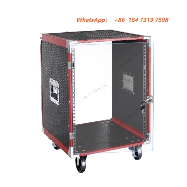 Equipment Rack 10U Touring Rack - All-in-One Mobile Cabinet for Amplifiers & Gear, Weather Resistant Flight Case