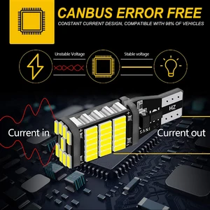 Lâmpadas led t15 w16w t10 w5w, canbus, 12v, 24v, 7000k, branco, para o interior do carro, tronco, placa de matrícula, 2 pcs 10 principais vendas lâmpada t10 24v - №4