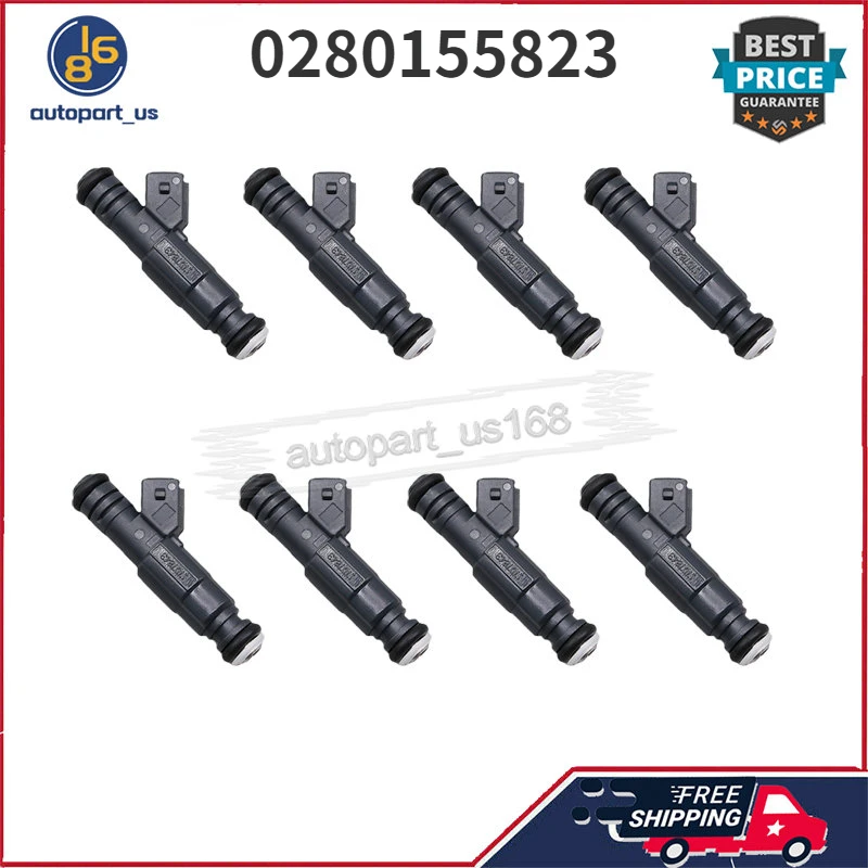 For BMW 740I BMW 740IL BMW 540I BMW X5 BMW Z8 Land Rover Range Rover 0280155823 8PCS Fuel Injectors