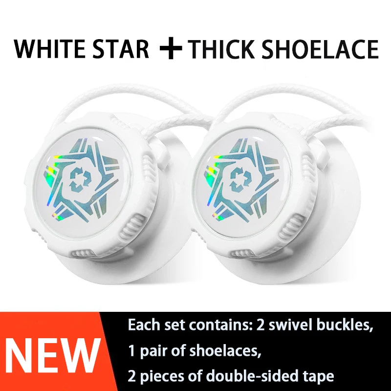 

1Pair Automatic Shoelaces Without ties Swivel Buckle Shoelace Sneakers Adult Kids Thick Round Laces Lazy No Tie Shoelace