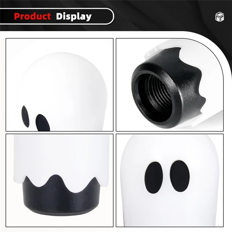 

AW-Car Gear Shift Knob Halloween Style Ghost Shift Knob With 3 Adapters M8/10/12 Personalized Creativity Car Decoration