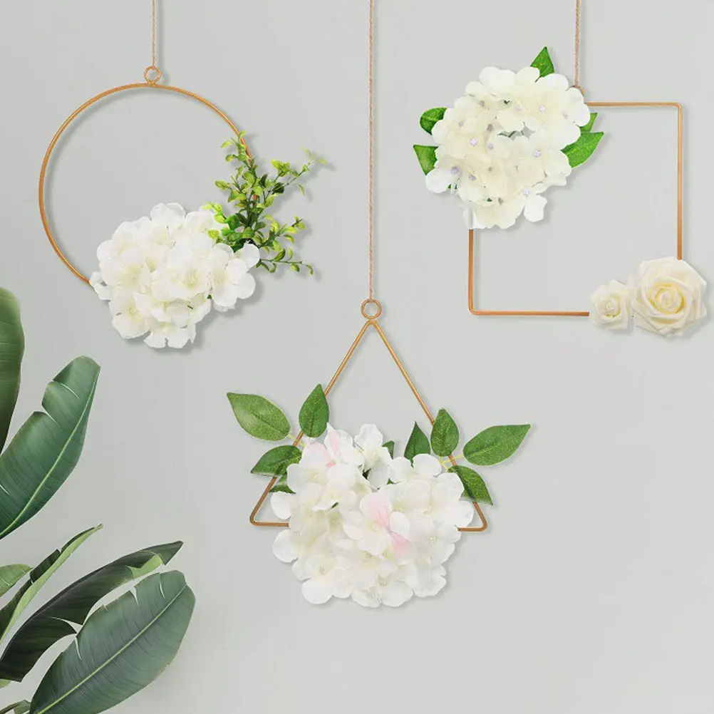

Metal Wedding Wreath Frame Circular DIY Flower Circle Supply Decorative Diy Wreath Hanging Home Event Decor
