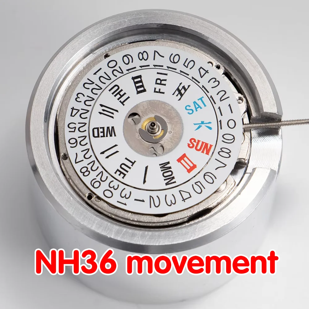 China NH36 Automatic Mechanical Movement High Accuracy 24 Jewels Mod Watch Replacement Japan NH36 Movement