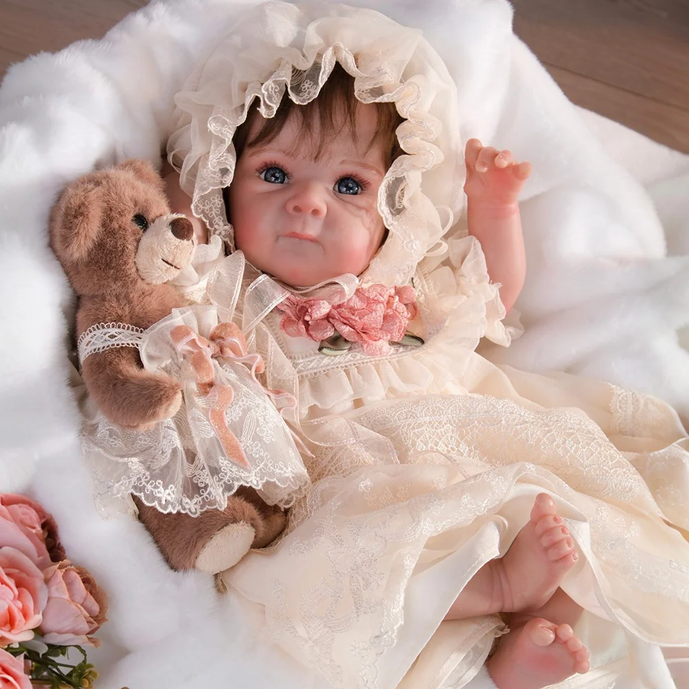 Cloveray 20 นิ้ว Reborn ตุ๊กตา Kawaii สไตล์ตุ๊กตาไวนิลตุ๊กตาเด็กน่ารักตุ๊กตาของเล่นคอลเลกชันงานอดิเรกคุณภาพสูงเด็กของขวัญ