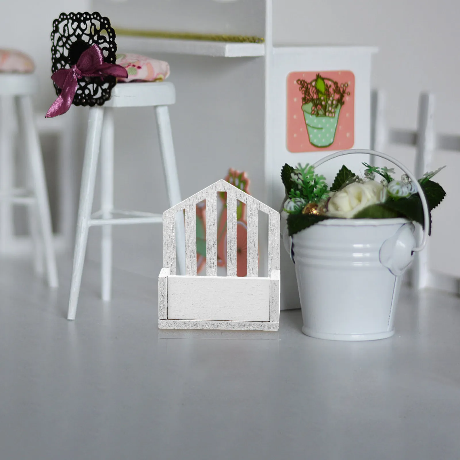 

2Pcs Miniature Wall Shelf Wood Furniture Small Scale 1:12 Mini House Decoration Pretend Play Accessories Micro Scene Ornament
