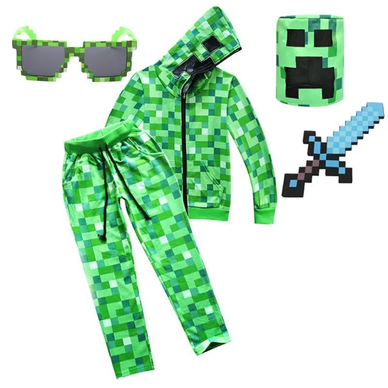 Disfraz de Cosplay verde para niños, ropa deportiva divertida para fiesta de cumpleaños, conjunto de juegos de enredadera M, novedad