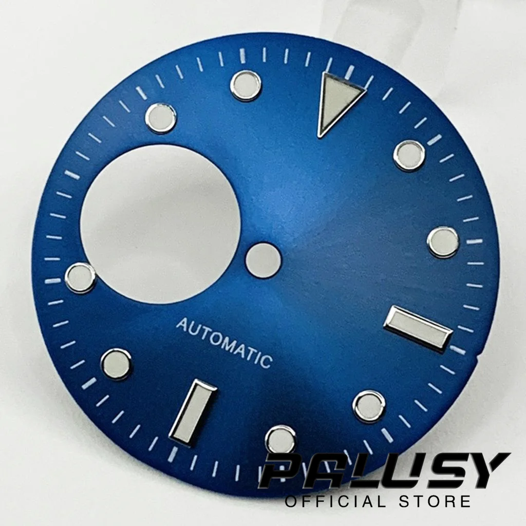 Nh38 29mm Green Grey Blue Black Watch Dial Green Luminous Watch Faces for NH38 Movement Replacement Parts