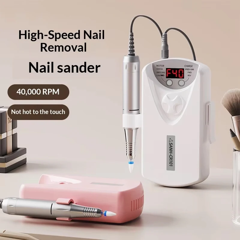 

40000rpm Nail Drill Machine Professional Lathe Nail Milling Cutter Rechargeable Nail Art Electric Sander Motor Polisher