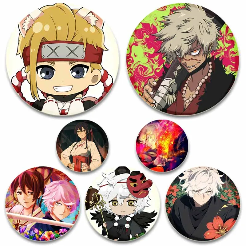 Anime Jigokuraku Hell’s Paradise Soft Button Pins Gabimaru Yuzuriha Cartoon Cosplay Badge Brooch on Backpack Gifts for Friend