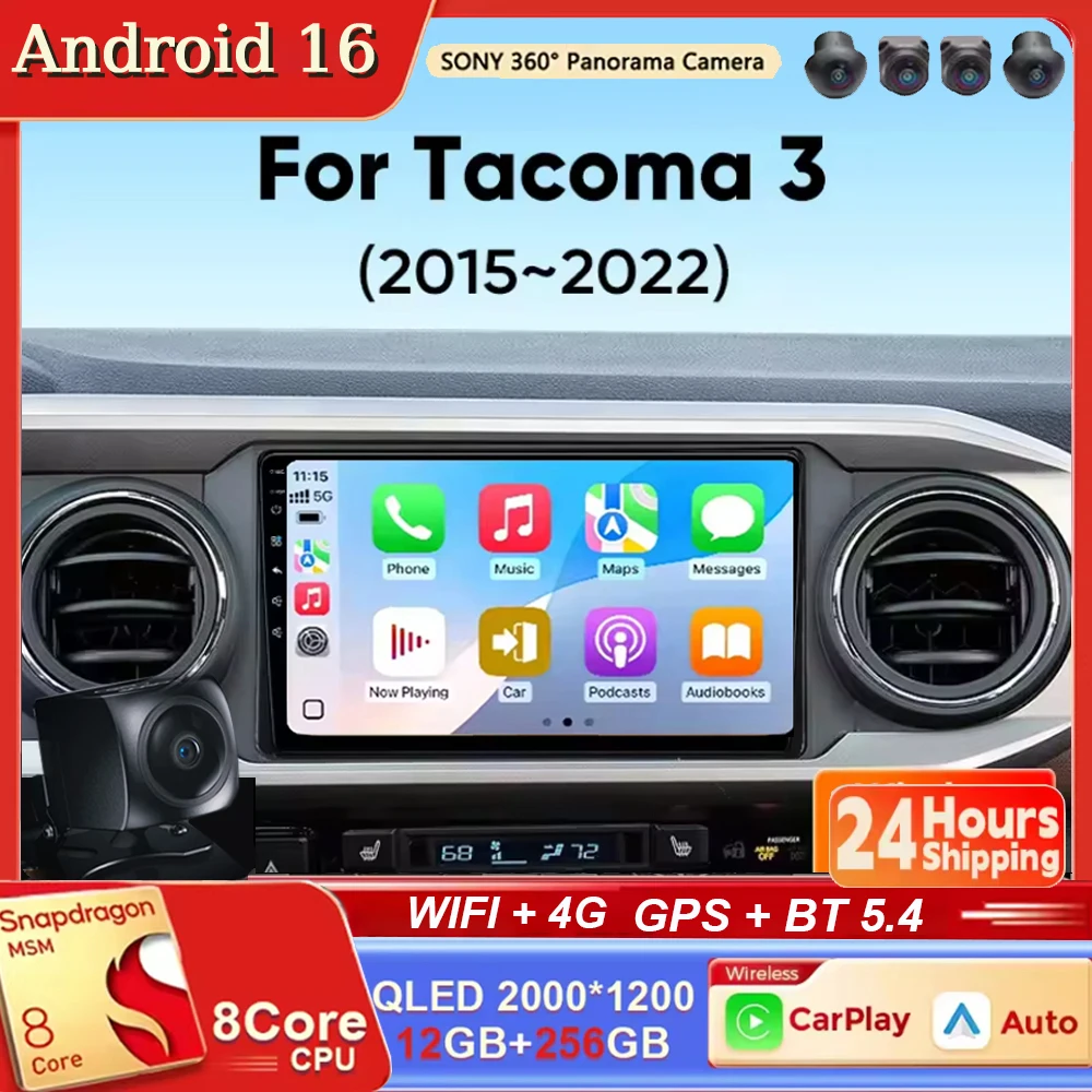 

Android 16 Car Radio Auto GPS Navigation Multimedia Video Player Carplay Android A For Toyota Tacoma N300 2015 2016 2017 2018uto
