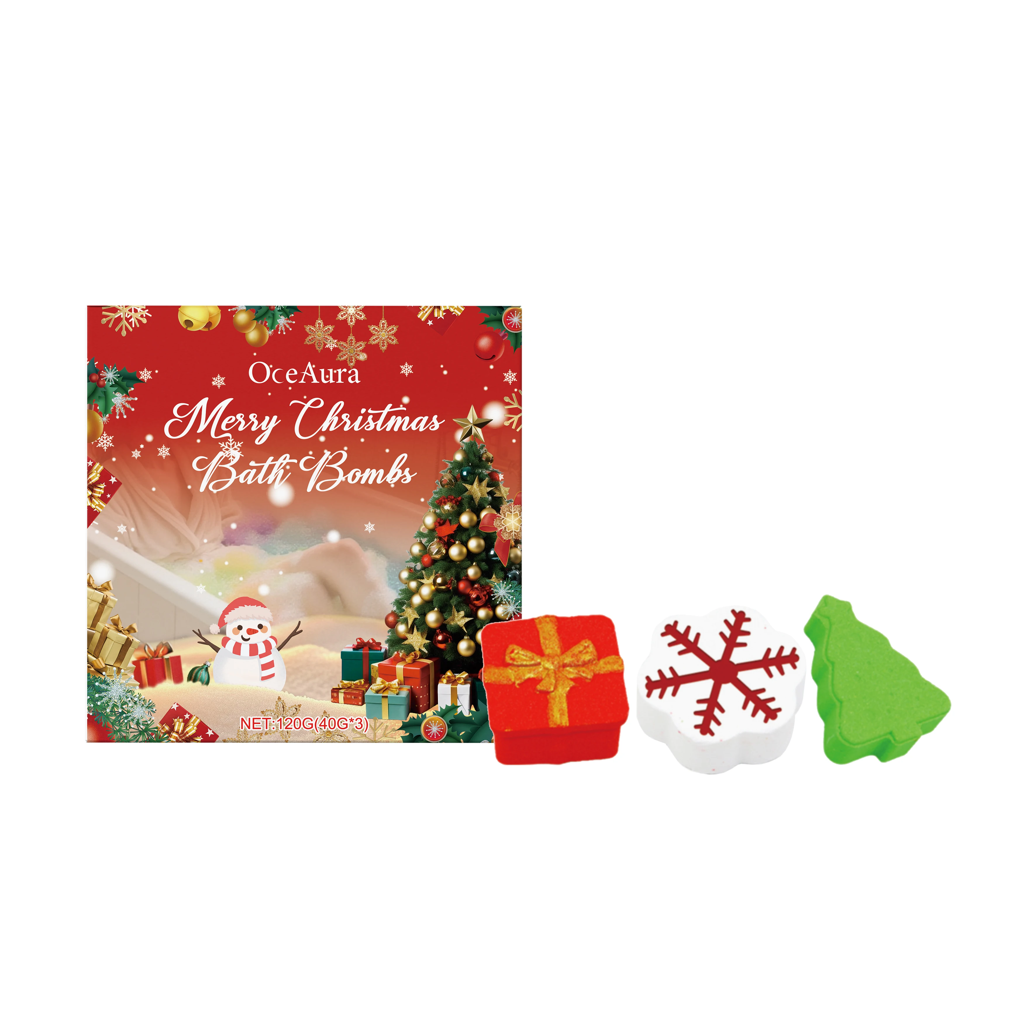 كرات الاستحمام هدية الكريسماس الاستحمام سبا زيت طبيعي غني تخفيف الجلد الجاف ترطيب الاسترخاء الروائح فقاعة حمام القنابل #2