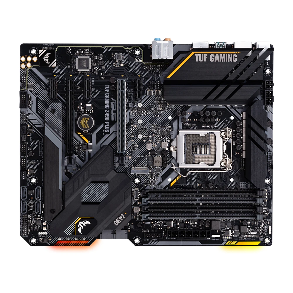 Imagem -03 - Asus-tuf Gaming Motherboard Z490-plus Suporta o I910900k 10850k I7-11700k Cpu Intel Z490 4x Ddr4 Atx