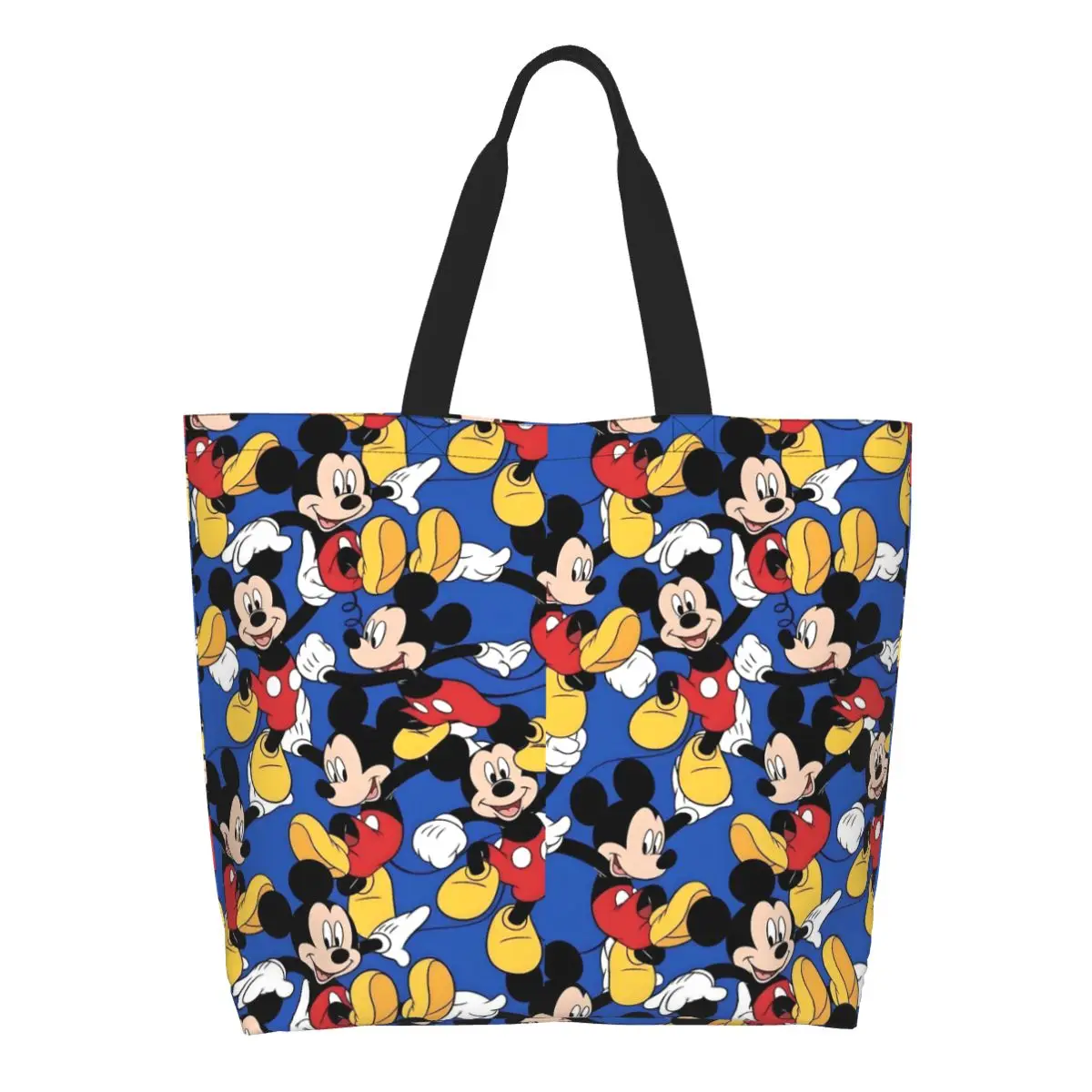 

Custom Recycling Mickey Mouse Shopping Bag Women Canvas Shoulder Tote Bag Durable Cute Cartoons Grocery Shopper Bags